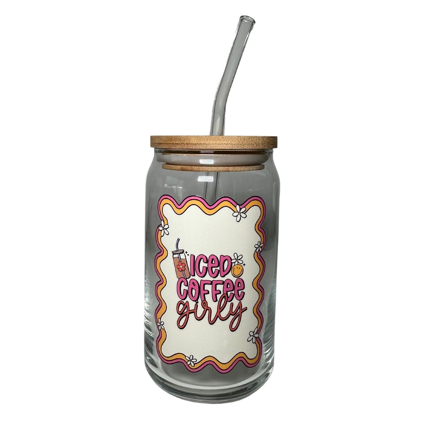 Iced Coffee Girly Glass Cup