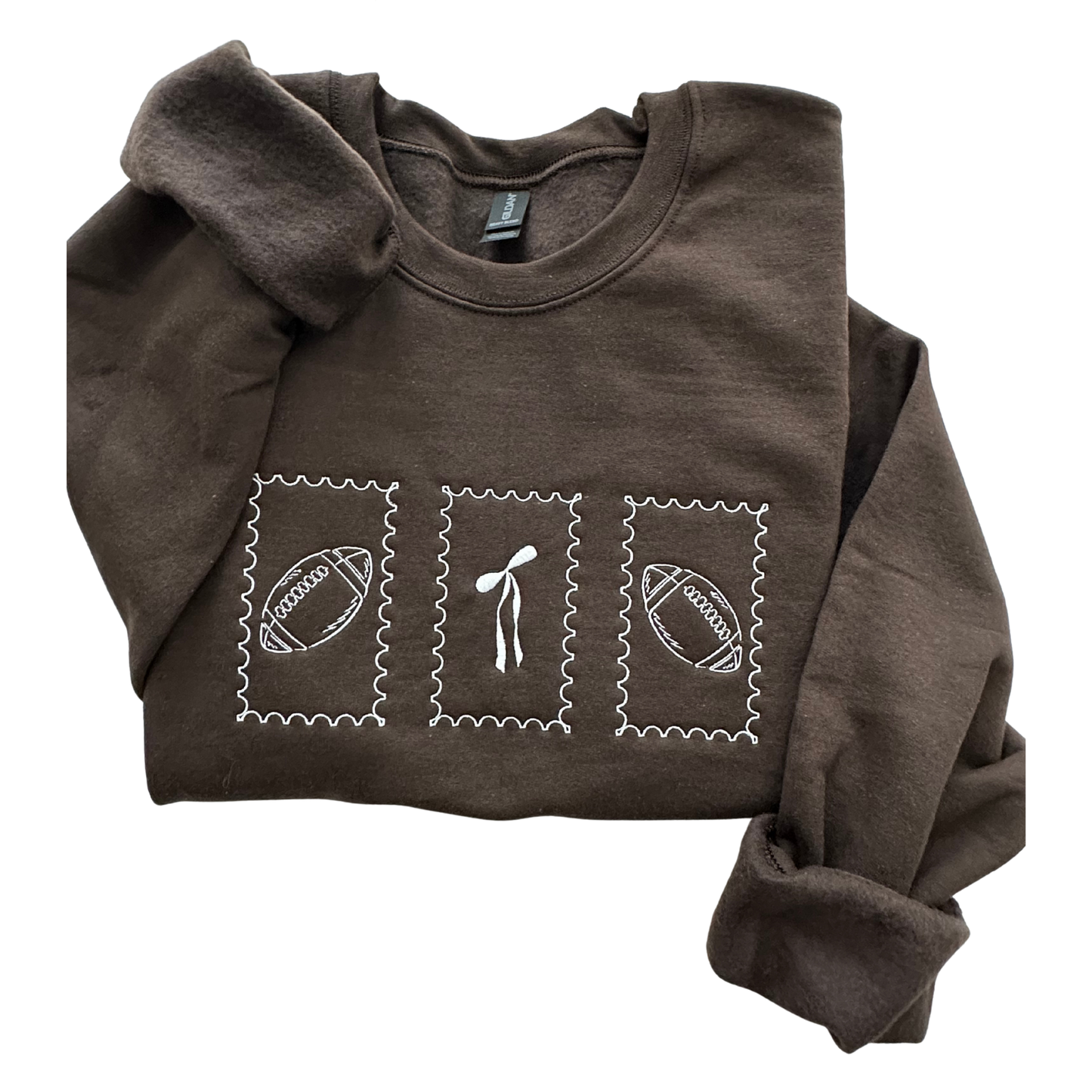 Football Stamps Embroidered Crewneck